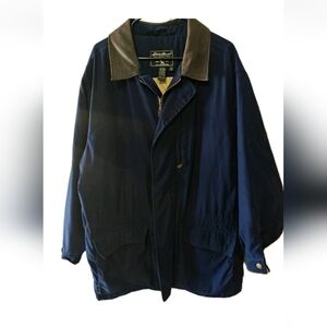 Eddie Bauer Men's Navy and Gray Jacket